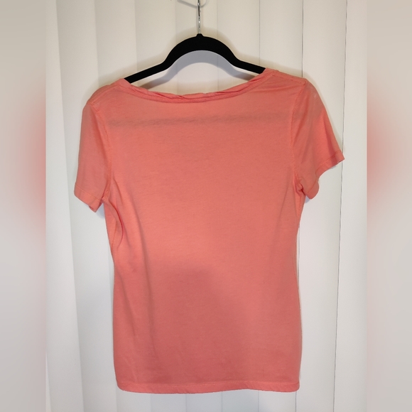 Calvin Klein Peach Short Sleeve T-Shirt Women's Medium - Picture 2 of 3